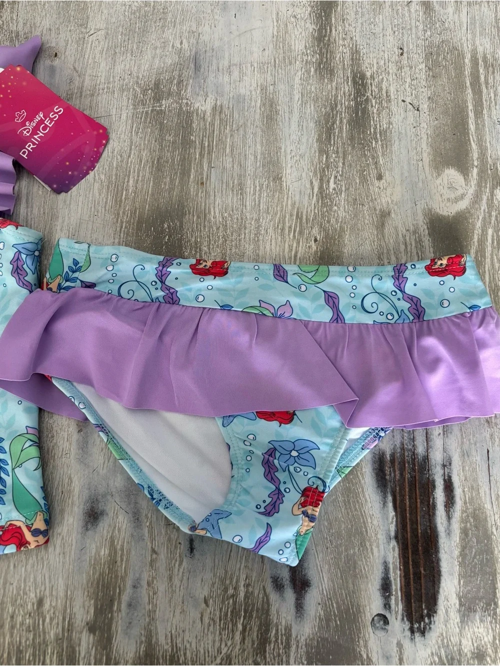 NWT Disney Princess Ariel Swim Set, Girls size 6